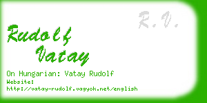 rudolf vatay business card